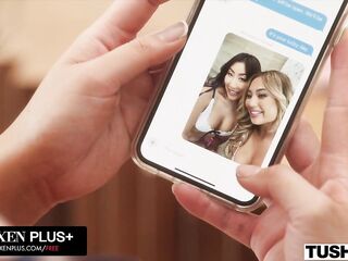 TUSHY Anal Obsessed Besties Kazumi And Nicole Doshi Take Turns Sharing A Ramrod