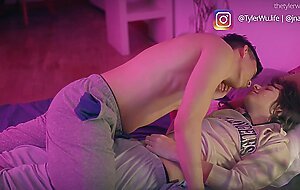 Asian and Spanish boyfriends make love