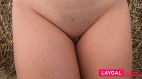 Blonde Exhibitionist Babe Gets Naked Outdoors