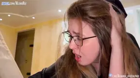 The stepson took advantage of the situation and filled his stepmother's pussy with thick sperm