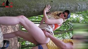 Fucked up on the forest path and inseminated without a condom the cunt!