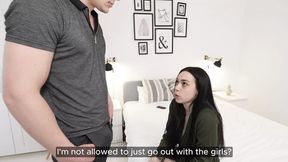 Teeny banged and blow-jobbed by boyfriend for sneaking out