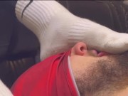 Sweaty gym sock slave is my foot stool - Trailer