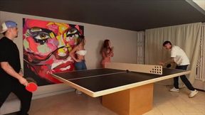 He Loses a Bet and Has to Watch Me with His Girlfriend and Her Friend - Featuring Sara Blonde and Amber Prada!