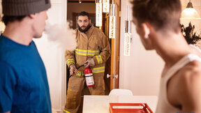 False alarmed fireman fucks the silly twink - Theo Brady and Tony D'Angelo