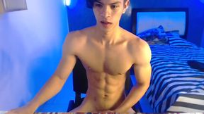 18yo pumped up  Latino teenage lad Jhonny Spunks On His Figure