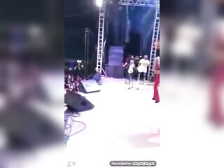 Girlfriend getting drilled on stage