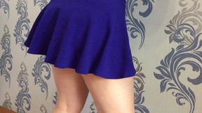 Student in a Skirt and Torn Underwear