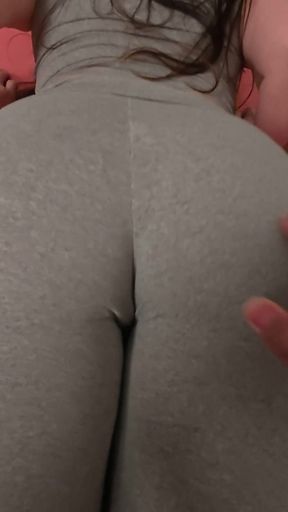 POV: You Rip Her Yoga Pants, Oil Her Big Ass &amp; Creampie Her Soft Pussy   Clip 1