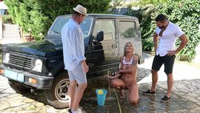 studs stretch out sexy car washer zlata shine in hot dp gp2310