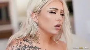 Tattooed Is Fucking In Cowgirl Position With Manuel Ferrara And Nichole Saphir