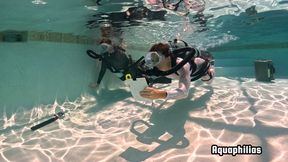 Aquaphilias- Misty Rein Dakota Marr SCUBA Diving for the Package Underwater Competition Frenzy