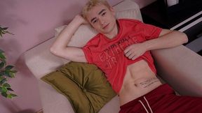 Nick Toy playing with his sensitive little asshole today