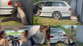 Alina punishes Nastya with diesel exhaust (custom video)