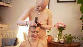 scarlot rose full head shave with eryn rose