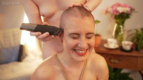 scarlot rose full head shave with eryn rose