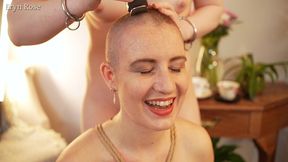 scarlot rose full head shave with eryn rose