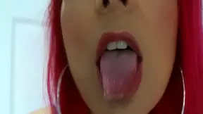 Red princess Jana spits in your face by Femdom Austria