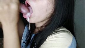 A slutty girl who sucks cocks so well, her cock is so exciting.