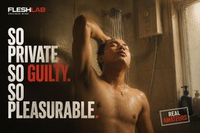 SO PRIVATE, SO GUILTY, SO PLEASURABLE: Slim Pinoy Twink Strokes His Big Dick in Shower, Eats His Own Load, Goes Again