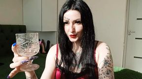 A special cocktail of drool and spit for fetishists. Spitting fetish