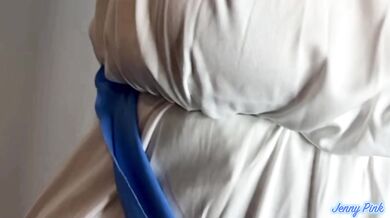 Italian blasphemer gets her big tits fucked raw and choked