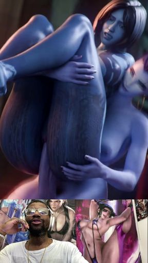 Cortana Getting Pussy Fucked by Hard Cock Futa Widowmaker