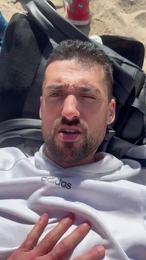 Stepdaddy Fucks Big Ass Muscular Sportsman on the Beach