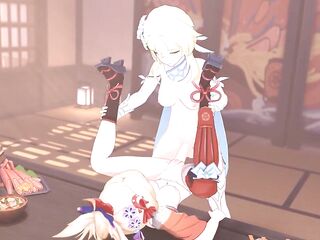 Yoimiya banged by Futanari Lumine - Genshin Impact