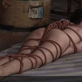 Twink Nathan Reyes tied by shibari expert Sebastian Kane