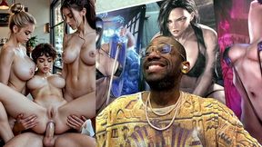 beautiful pixie haircut tight bald pussy teen girl getting ass fucked, ai generated