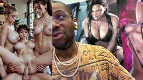 beautiful pixie haircut tight bald pussy teen girl getting ass fucked, ai generated