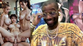 beautiful pixie haircut tight bald pussy teen girl getting ass fucked, ai generated