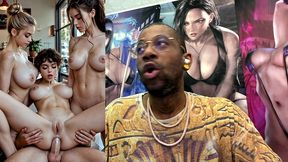 beautiful pixie haircut tight bald pussy teen girl getting ass fucked, ai generated