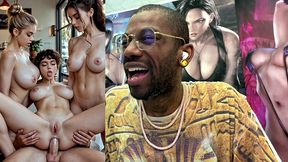 beautiful pixie haircut tight bald pussy teen girl getting ass fucked, ai generated