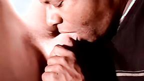 ”Young hung amateur cums after blowjob from two mature gays”