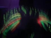 Fucking around with paint and black lights.