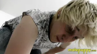 Blonde twink Elis Ataxxx crushes tiny men under dirty sneakers in POV macrophilia fetish scene