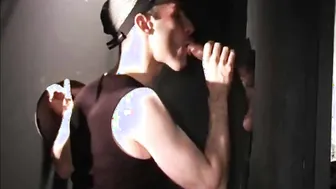 Young Twink Self-Sucks Before Glory Hole Threesome