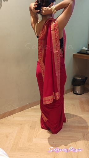 Sassy Riya Wearing Saare