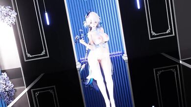 Super white silk camisole, shimmering big rabbit, fabric EEVEE