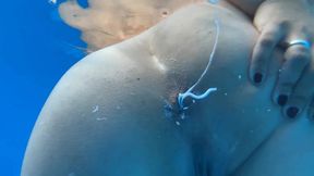 It must be underwater love, ass creampie