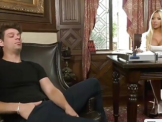 Tranny doctor sucks and fucks straight guy clients big cock