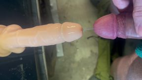 Big load after riding my dildo!