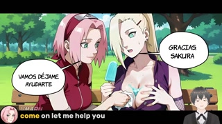 [ENG SUB] Ino uses her Transformation Jutsu to fuck Naruto – Very Hot Springs 4 P1
