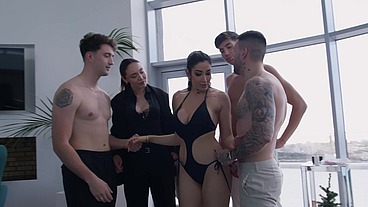 step Sister BUD offers her brothers to Clea Gaultier for a wild gangbang.