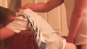 Verbal Daddy Barebacks Young Twink in Hardcore Threesome