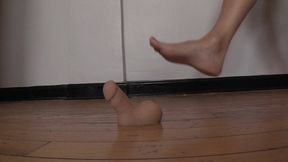 COCK INNARDS STOMPED OUT - Foot Fetish, CBT, Dildo Stomping - MP4