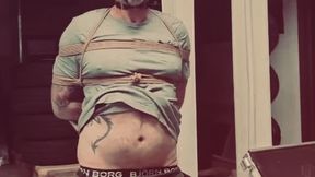 This is the way she handles at twice a big man. Ropes and gag. Its the only way to be sure i wont get her back