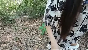 Thai cutie teases needing to pee then gets randy and jerks off in the park.